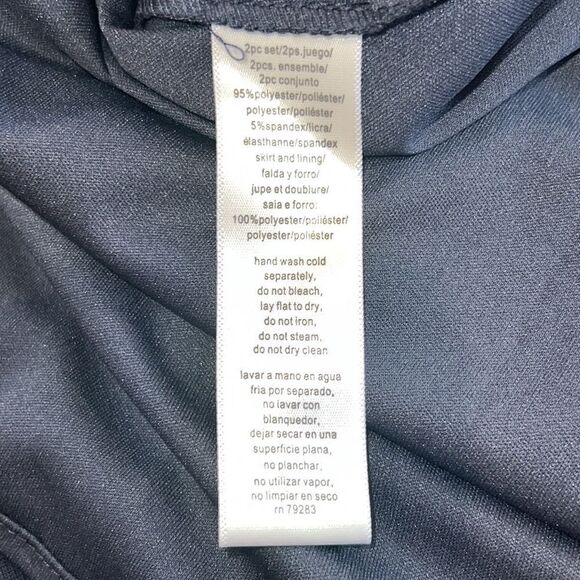 Elegant Navy Blue Sleeveless Dress - Picture 15 of 16